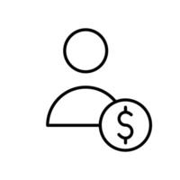 User icon illustration. Flat design style. EPS 10 file. vector