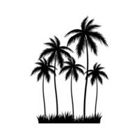 silhouette of palm trees icon design over white background, illustration. vector