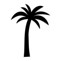 palm tree tropical summer icon illustration design graphic flat style black vector