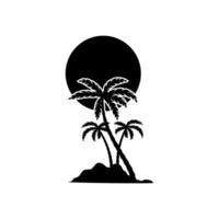 palm tree isolated icon illustration design. vector