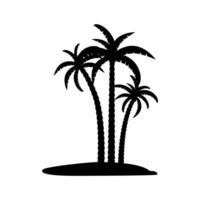 silhouette of palm trees icon over white background. illustration vector