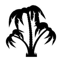 Silhouette of palm tree icon over white background, illustration des.ign vector