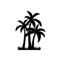 Palm tree with seagulls icon illustration design vector