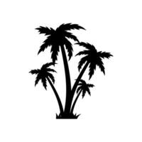 Palm tree icon design. Silhouette of palm tree icon vector