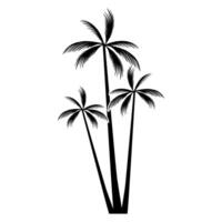 silhouette of palm trees icon over white background, illustration vector