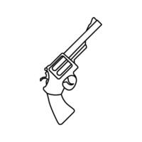 Revolver icon design. Outline illustration of Revolver icon for web. vector