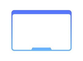 Futuristic Popup Window Frame in Gradient Colors. Digital Interface Frame with Minimal Popup Design. Modern UI Window Element with Futuristic Aesthetic. vector