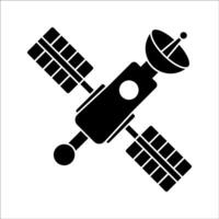 satellite technology icon. telecommunication, antenna or signal receiving tower, parabola, space satellite for telecommunication. For your website, logo, app, UI design. illustration. vector
