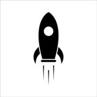 PrintRocket icon . Simple outline rocket sign, illustration on white background vector