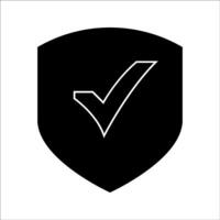check mark shield icon symbol, check mark shield icon. EPS 10. vector