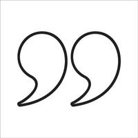 Quote mark, dialog line editable icon vector