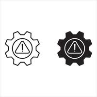 System error icon , system not working sign vector