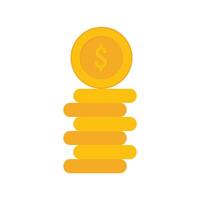 Step by Step Dollar Climb Financial Growth Concept Stack Tower Progress Investment Business vector