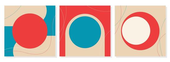 Universal poster templates, bright red and blue modern, empty space for inscription or insertion, flyer, background. vector