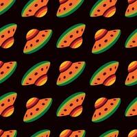 Colorful UFO Seamless Pattern Illustration Repeating Design. vector
