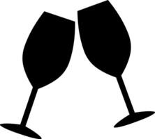 Icon design featuring two wine glasses in style vector