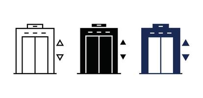Elevator Icon Design Set vector