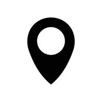 Classic black location pin symbol for digital maps vector