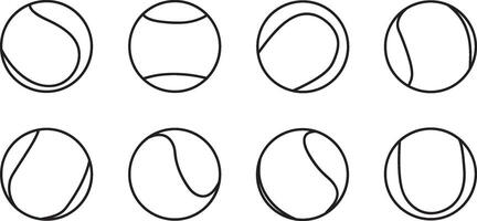 design featuring a set of tennis ball outlines vector