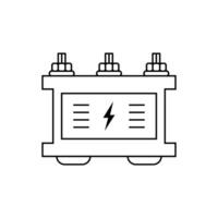 Power Transformer Electric Line Icon vector
