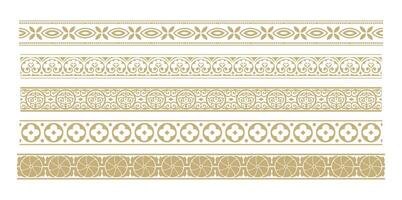 Collection of Decorative Frames Seamless Borders vector