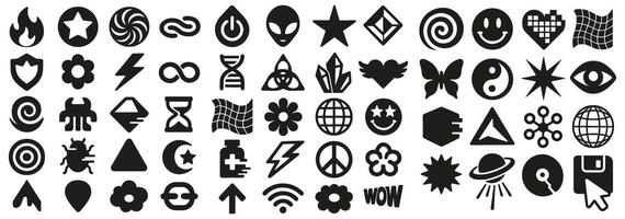 Eclectic Compilation of Graphic Symbols for Diverse Concepts and Design Elements Collection vector