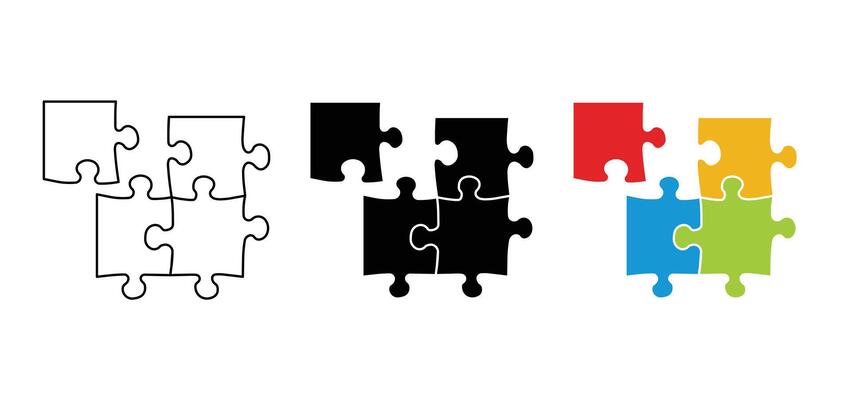 SEO Puzzle Teamwork Business Icon