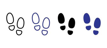 Footstep Icon Set Design vector