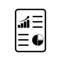 Clean report icon for modern business presentations vector