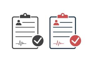 Flat design icon representing a diagnostic report vector