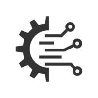 Modern digital transformation icon representing technological advancements vector