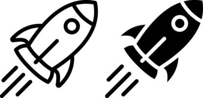 icon design of a rocket for launch vector