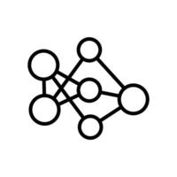 Minimal linear icon showing cable link vector