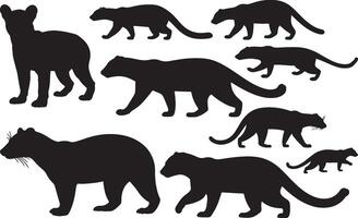 Silhouette of a Fossa vector