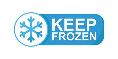 Frozen food keep label icon design vector