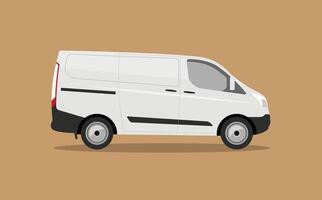 Flat design of a van car illustration vector