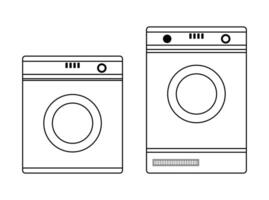 Washing Machine Outline Design Drawing vector