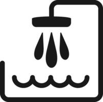 Icon representing a shower for water-related activities vector