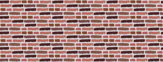 Seamless flat design of colorful brick wall pattern vector