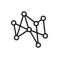 Outline Connection Icons for Network vector
