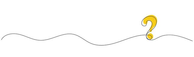 Linear design with yellow question mark center vector