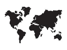 design of a world map in black color vector
