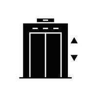 Black Elevator Icon Set vector