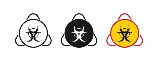 Set of caution and danger sign icons for warnings vector