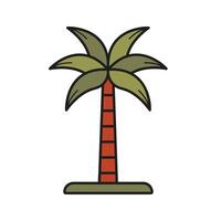 Colorful palm tree icon design for tropical vibes vector