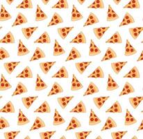 Random flat pizza slice pattern design vector