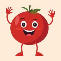 Cartoon tomato character design vector