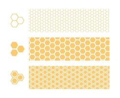 Collection of seamless honeycomb patterns for various designs vector