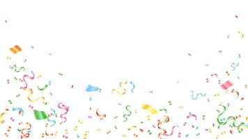 Celebration background template with gradient foil confetti colorful shiny vector