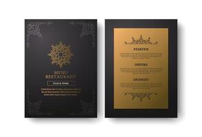 Menu Layout with ornamental Element design vector